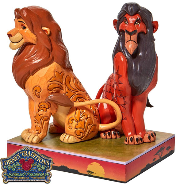 Disney Traditions The Lion King Simba and Scar Proud and Petulant Statue